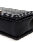 Lambskin Quilted New Medium Boy Flap Dark Purple