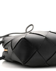 Lambskin Maxi Intrecciato Small Cassette Camera Bag Black