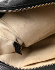 Pebbled Calfskin Small Soho Disco Bag Black