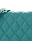 Caviar Quilted Boy Wallet On Chain WOC Light Blue