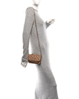 Caviar Quilted Business Affinity Clutch With Chain Flap Camel