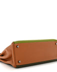 Fjord Togo Tri-Color Kelly Retourne 32 Vert Anis Gold Vert Olive