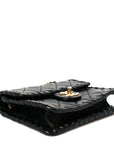 Calfskin Braided Mini My Own Frame Flap Black