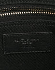 Linen Calfskin Rive Gauche North South Tote Black