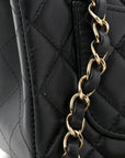 Lambskin Quilted Mini Rectangular Flap Black