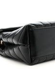 Calfskin Y Quilted Monogram Small Loulou Chain Satchel Black