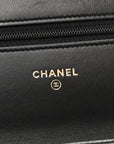 Lambskin Quilted Boy Wallet On Chain WOC Black
