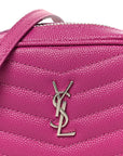 Grain De Poudre Matelasse Monogram Baby Lou Camera Bag Electric Fuxia
