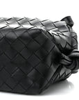 Calfskin Intrecciato Small Loop Top Handle Black