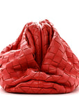 Nappa Maxi Intrecciato The Pouch Oversized Clutch Bright Red