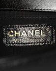 Metallic Glazed Calfskin Small Boy Flap Black Gold