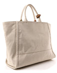 Linen Vitello Large Logo Tote Natural