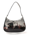 Spazzolato Concert Printed Cleo Shoulder Bag Argento