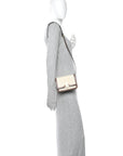 Canvas Calfskin Mini TB Bag Natural Malt Brown