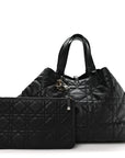 Calfskin Macrocannage Large Toujours Black