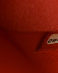 Pearly Caviar Quilted Jumbo Double Flap Orange