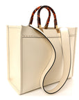 Vitello King Plexiglass Medium FNDI Sunshine Shopper Tote White Ice