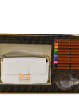 Linen Canvas Vitello King Painting Baguette With Marker Kit White