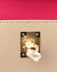 Chevre Mysore Horseshoe Mini Kelly Sellier 20 Gris Tourterelle Rose Mexico
