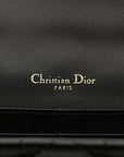 Lambskin Cannage Chain My D1OR Daily Chain Pouch Black