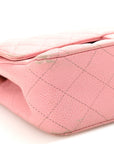 Caviar Quilted Medium Double Flap Light Pink