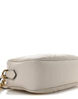 Calfskin Matelasse Small GG Marmont Chain Shoulder Bag White
