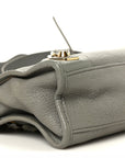 Chevre Gold Metallic Edge Hardware Mini City Gris Taupe