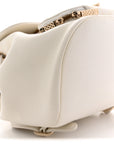 Caviar Quilted Mini Business Affinity Backpack White