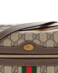GG Supreme Monogram Web Small Ophidia Shoulder Bag Brown