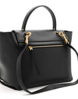 Grained Calfskin Mini Belt Bag Black