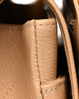 Caviar Quilted Jumbo Double Flap Beige