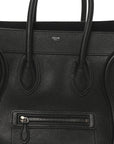 Drummed Calfskin Mini Luggage Black