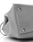 Smooth Calfskin Small Hampton Carry All Bag Grey