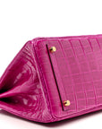 Shiny Niloticus Crocodile Birkin 30 Rose Scheherazade