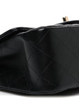 Lambskin Quilted Mini Square Flap Black