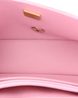 Lambskin Quilted Mini Rectangular Flap Pink