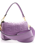 Nappa FF 1974 Embossed Baguette Agapanto