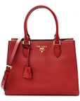 Saffiano Soft Calfskin Large Tote Fuoco