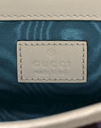 Tweed Calfskin Spicy Check Super Mini GG Marmont Shoulder Bag Pink Multicolor Mystic White