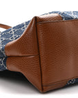 New Denim GG Monogram Medium Ophidia Shopping Tote Blue Tea Cuir