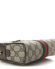 GG Supreme Monogram Web Small Ophidia Belt Bag 75 30 Dark Brown