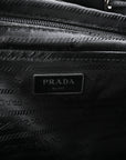 Re-Nylon Vela Saffiano Medium Backpack Black
