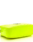Patent Calfskin Matelasse Monogram Lou Camera Bag Neon Yellow
