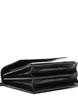Calfskin Crocodile Embossed Medium Monochrome Monogram Sunset Black