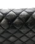 Faded Calfskin Quilted Small Studded Boy Flap Grey