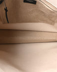Linen Calfskin Small Rive Gauche Tote Greggio Natural