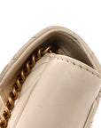 Calfskin Matelasse Super Mini GG Marmont Shoulder Bag White