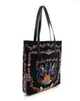 Canvas Underwater Medusa Tote Black Multicolor