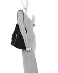 Suede Quilted Medium CHNL 25 Handbag Black