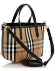 Grainy Calfskin Mini Reversible Tote Peat Sand